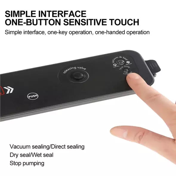 آلة تغليف وتفريغ الهواء الاحترافية - وداعاً للتبذير وحافظي على طزاجة أكلِك 5 مرات أطول